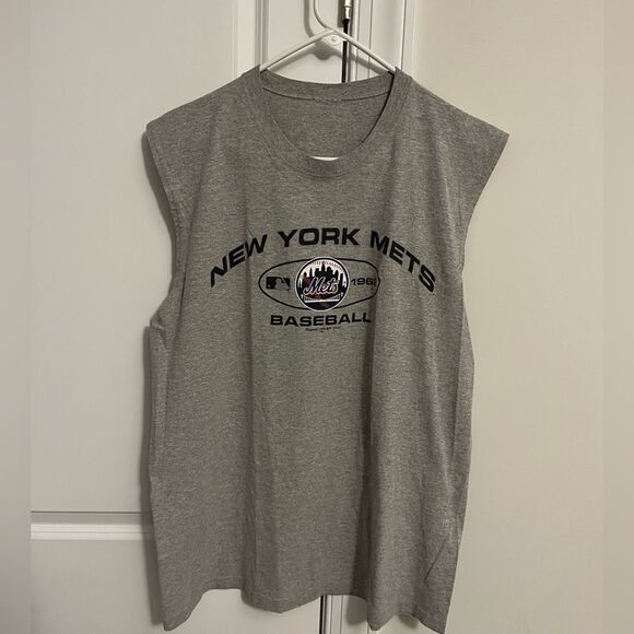 New York Mets baseball ⚾️ team no sleeve Beach T Tank Tee shirt L Sleeveless 💪 - Picture 1 of 5